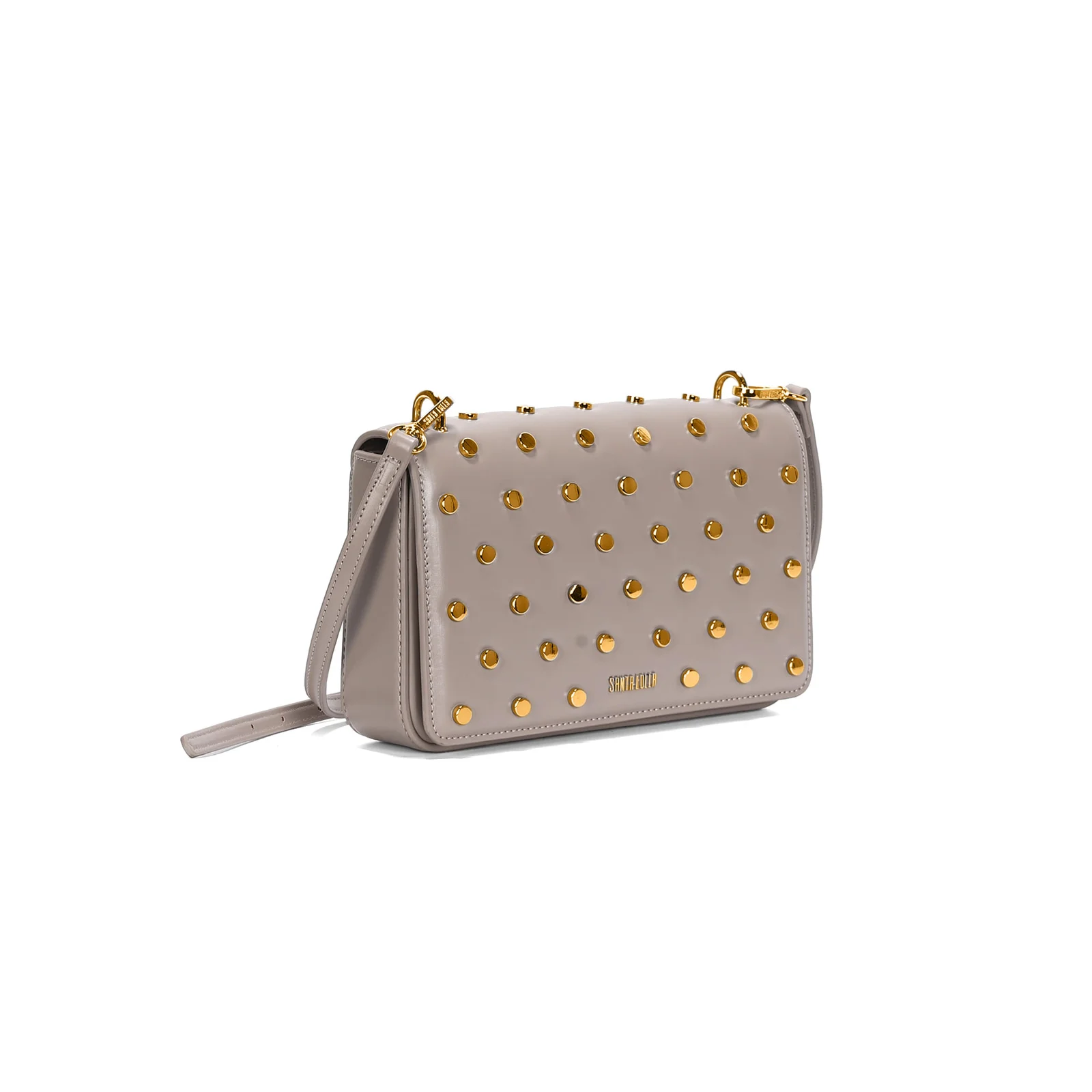 Bolsa Soft Cinza Alça Transversal Tachas - vista 2 de 3