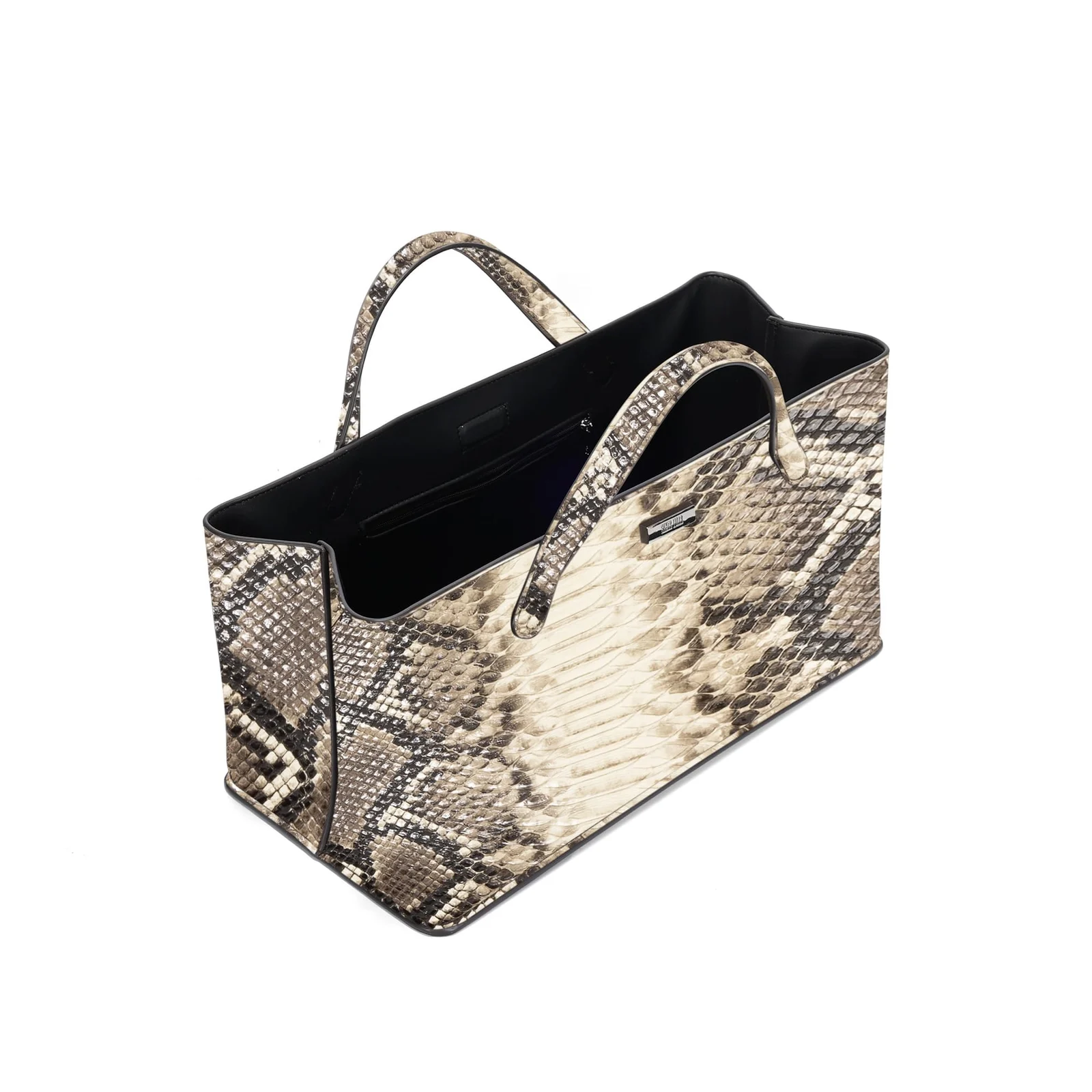 Bolsa Grande Estampa Animal Print Cobra Alça De Mão - vista 3 de 3