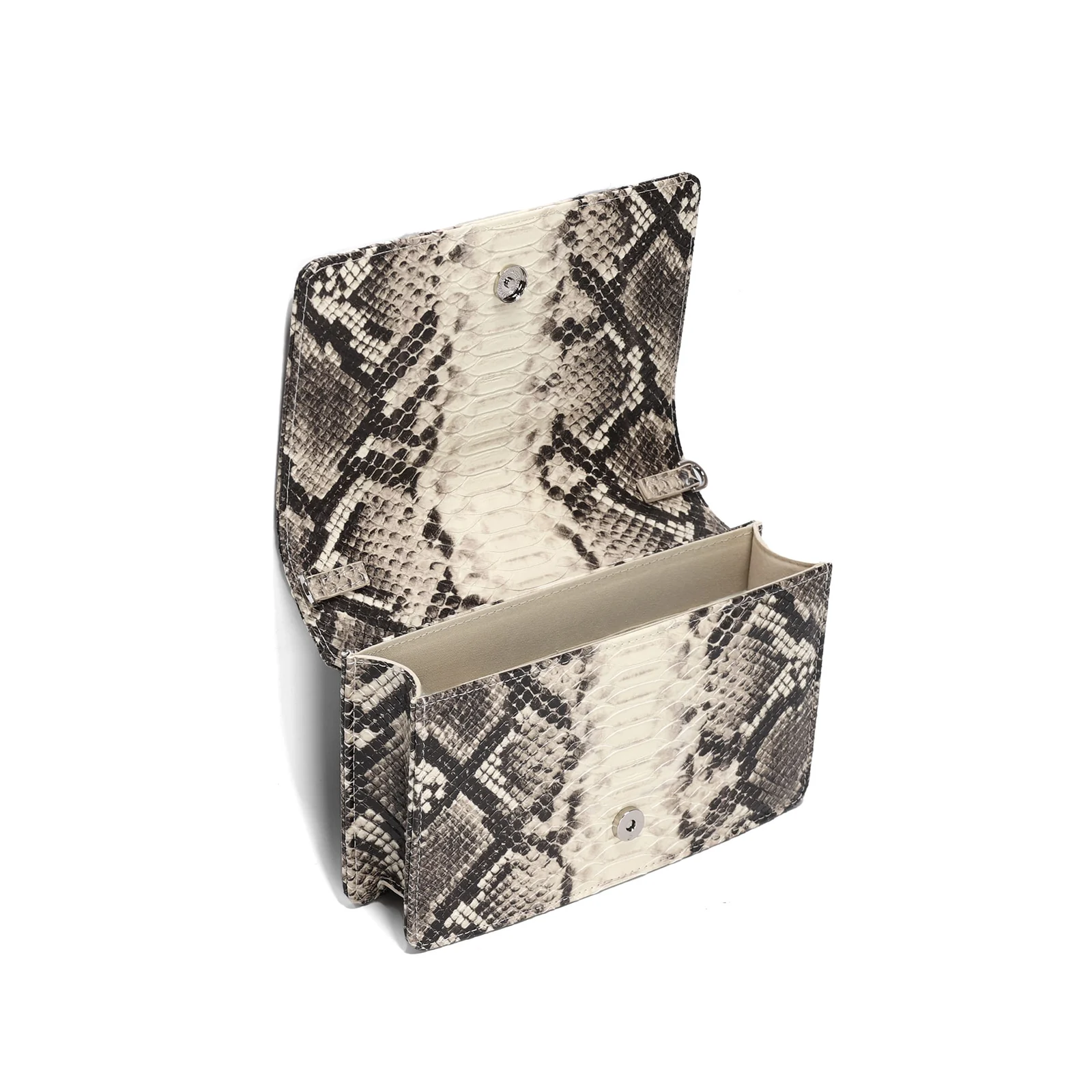 Bolsa Pequena Estampa Animal Print Cobra Alça Transversal - vista 3 de 3