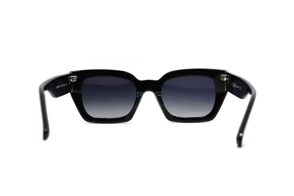 Óculos de Sol Quadrado Acetato Preto - vista 5 de 5