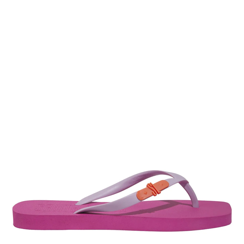 Chinelo Borracha Bico Quadrado Rosa Fúcsia - vista 1 de 6