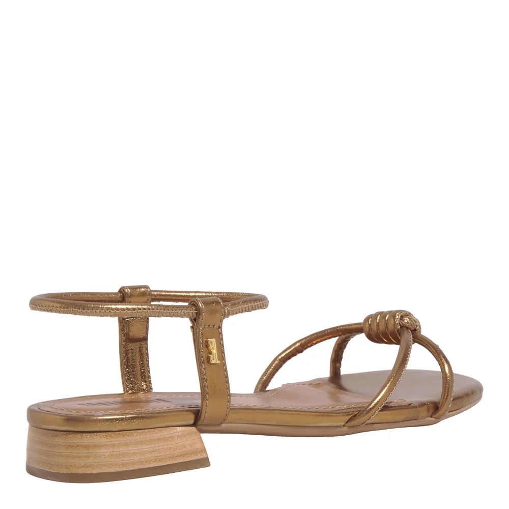 Rasteira Napa Metalizada Ultra Bronze - vista 3 de 5