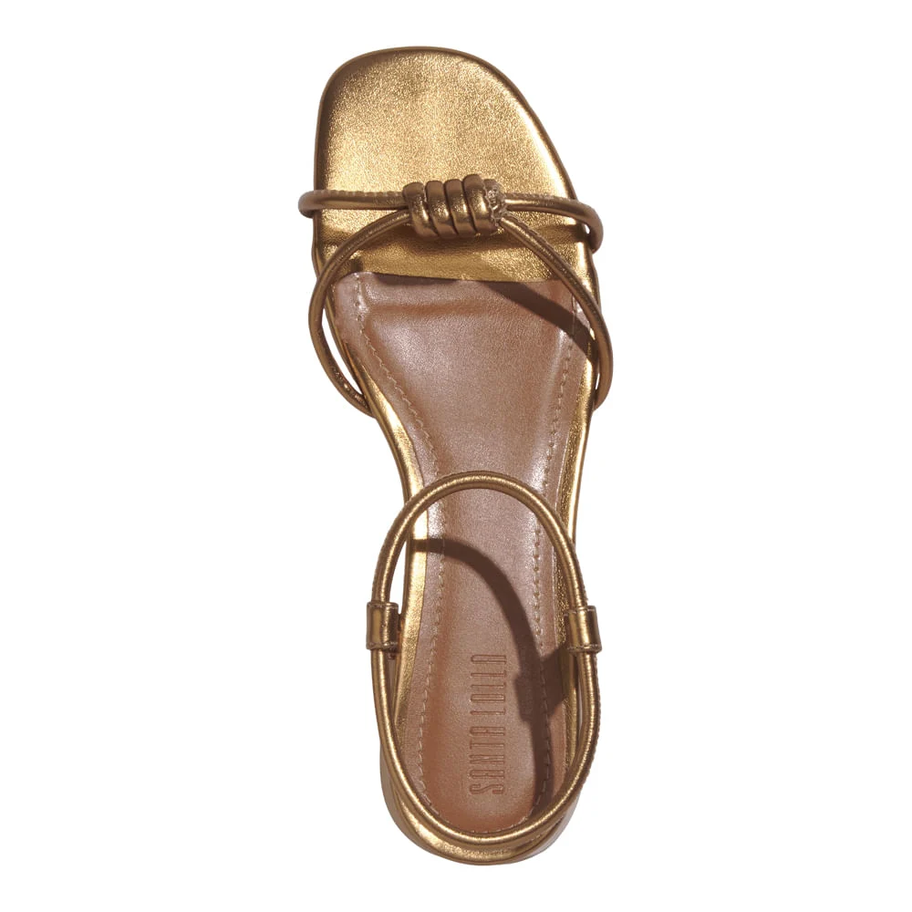 Rasteira Napa Metalizada Ultra Bronze - vista 4 de 5