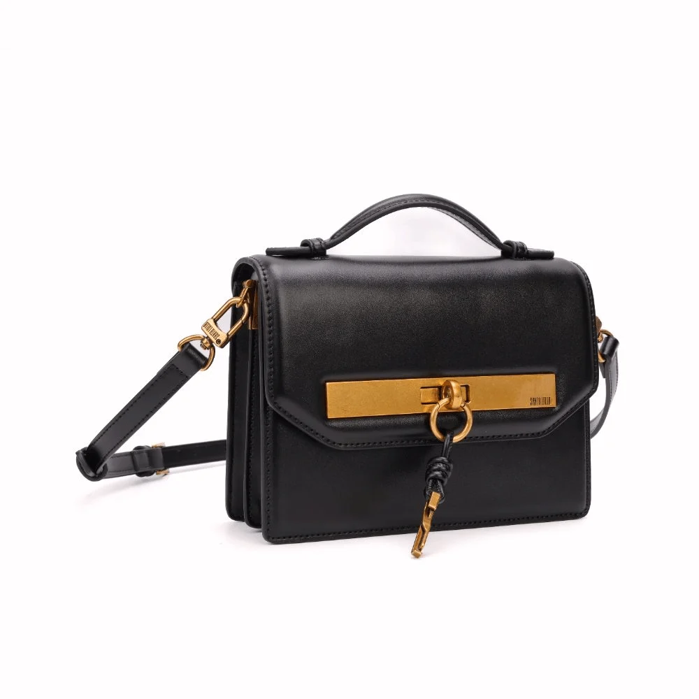 Bolsa Pequena Soft Preto Alça Transversal - vista 3 de 7