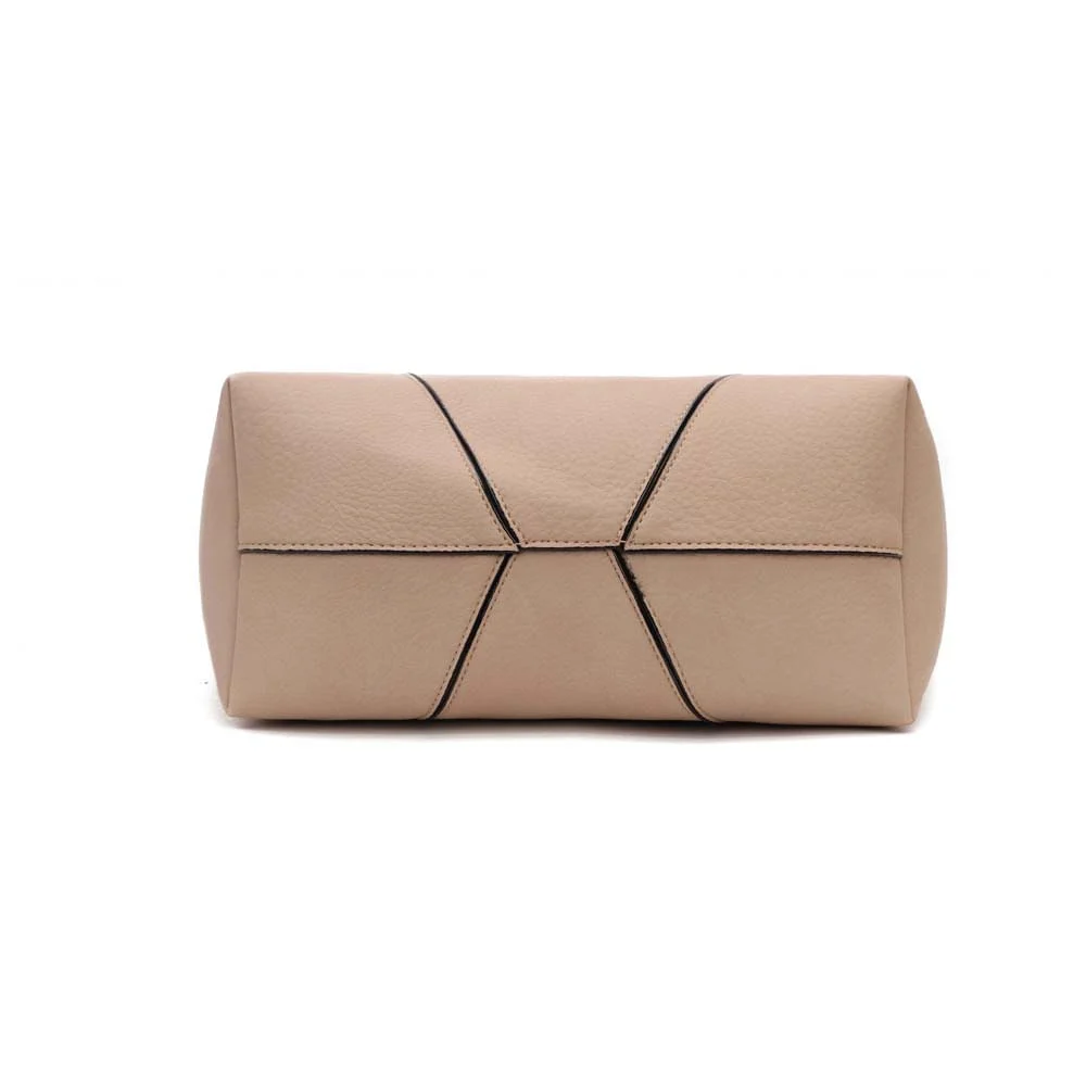 Bolsa Tote Média Nobuck Bege Sand Alça Longa - vista 6 de 7