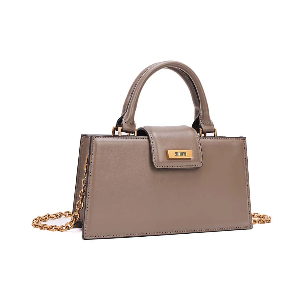 Bolsa Estruturada Soft Cinza Steel Alça Corrente - vista 3 de 8