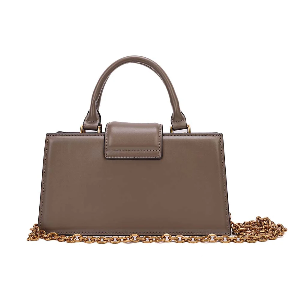 Bolsa Estruturada Soft Cinza Steel Alça Corrente - vista 6 de 8