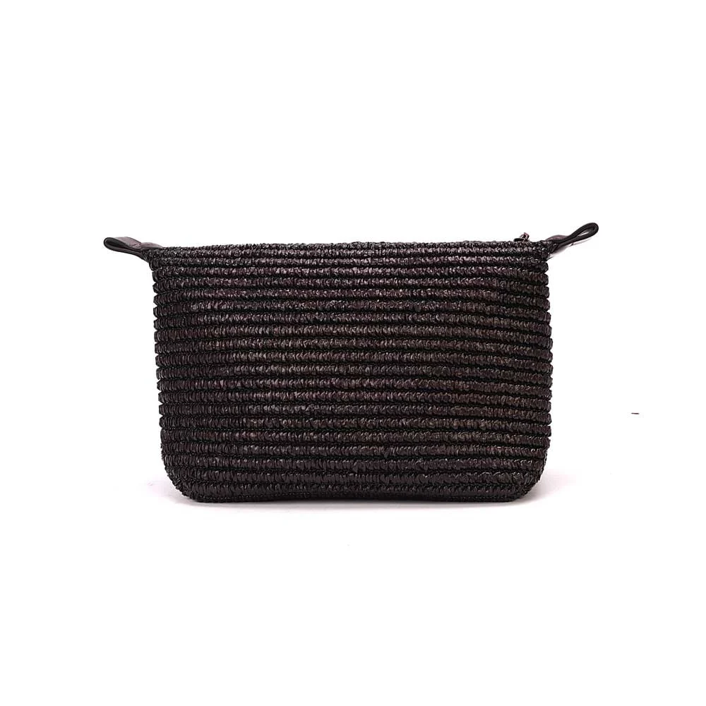 Necessaire Pequena Palha Marrom Dark - vista 5 de 7