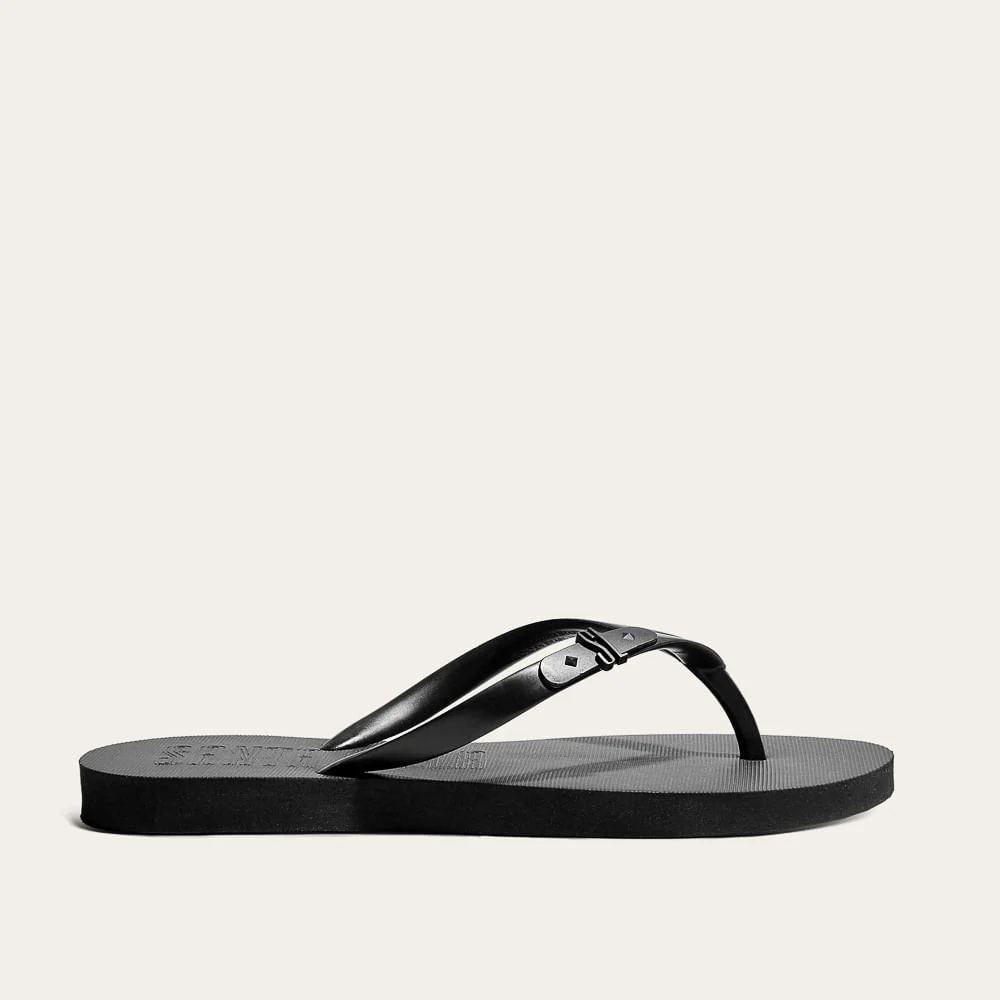 Chinelo Borracha Bico Fino Preto - vista 1 de 3