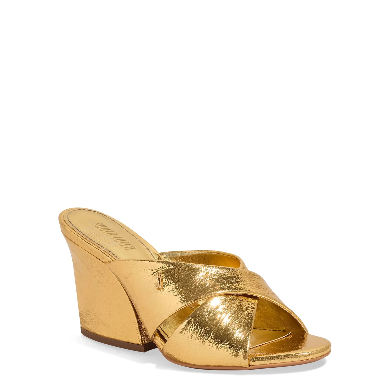 Mule Couro Metalizado Salto Grosso Dourado - vista 2 de 3