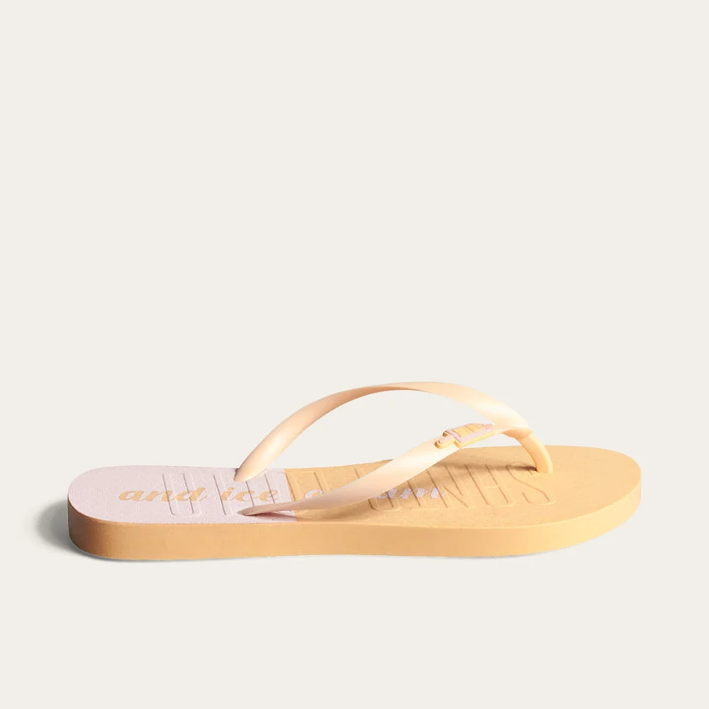 Chinelo Flip Flop Borracha Amarelo Buttercream - vista 2 de 3