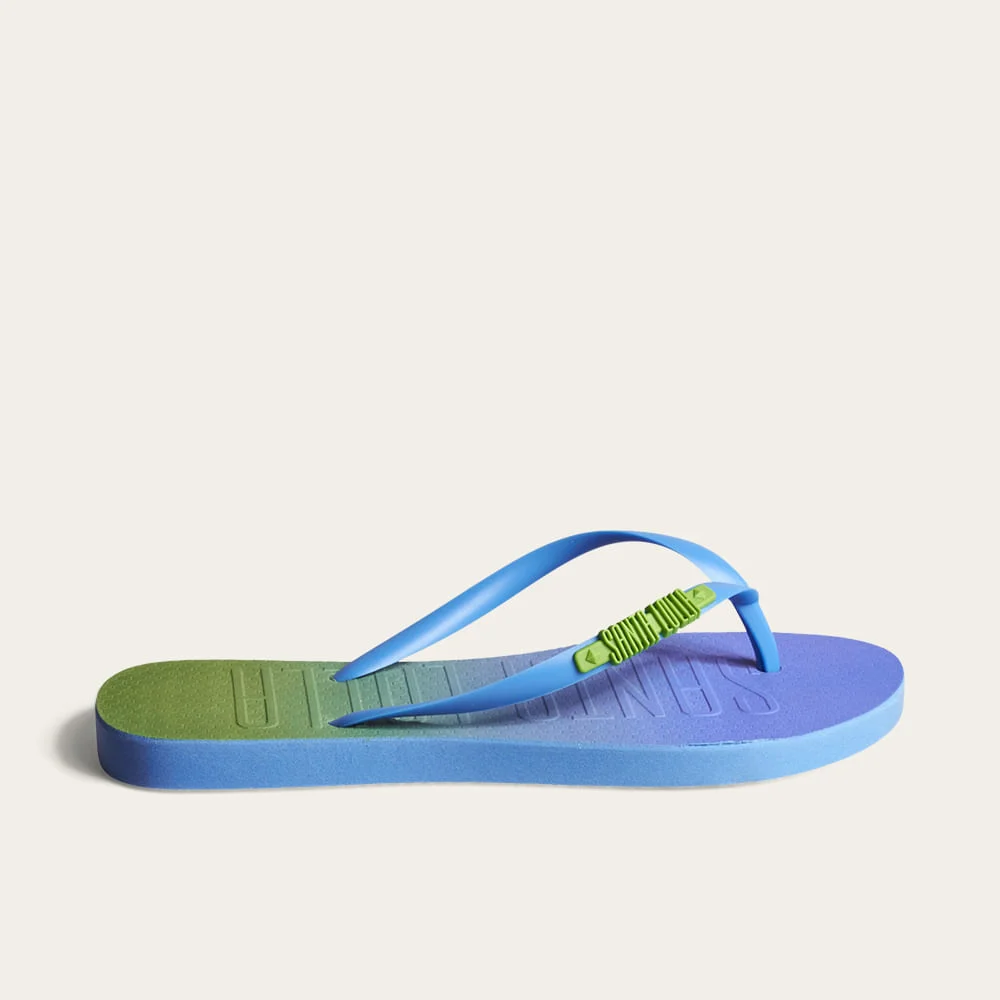 Chinelo Flip Flop Borracha Azul - vista 2 de 3