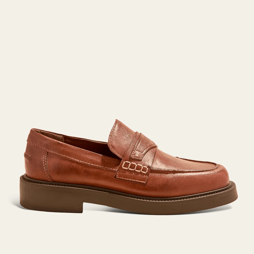 Mocassim Couro Marrom Terracota - vista 1 de 2
