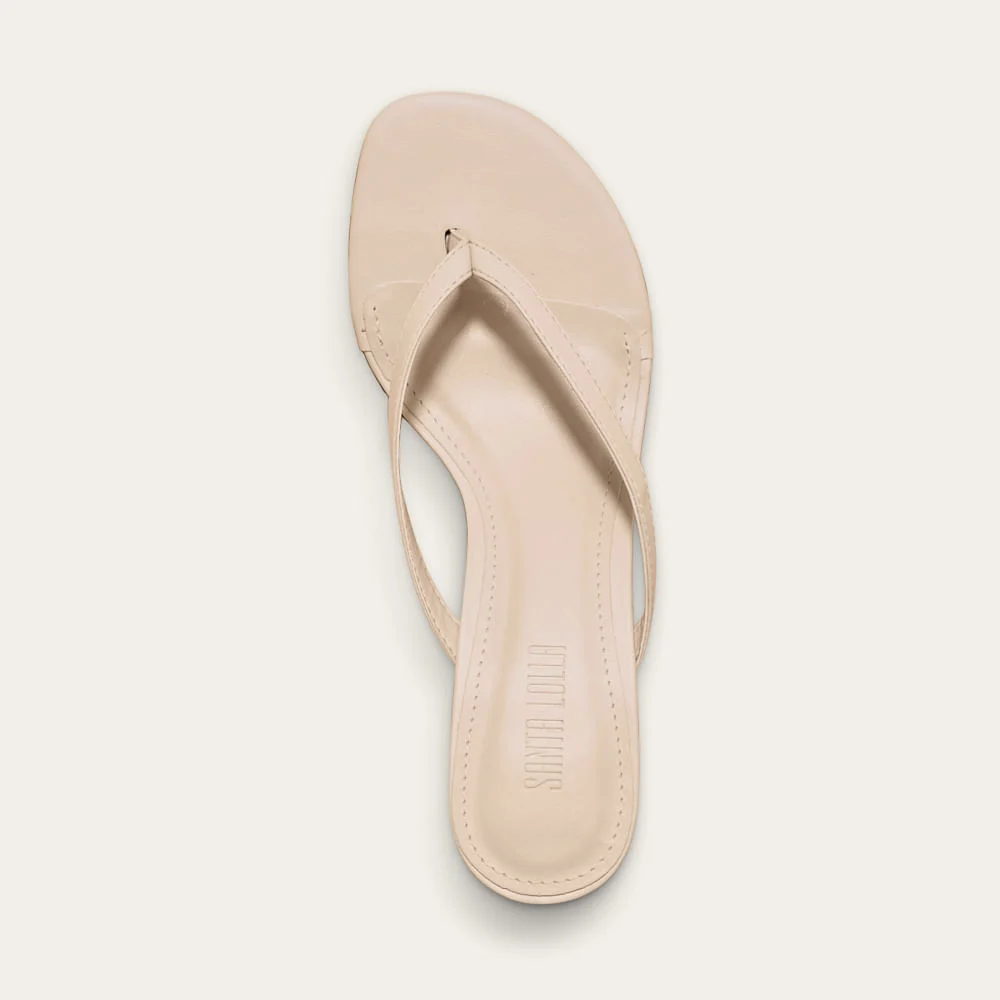 Tamanco Mule De Dedo Napa Soft Salto Fino Off White - vista 3 de 3