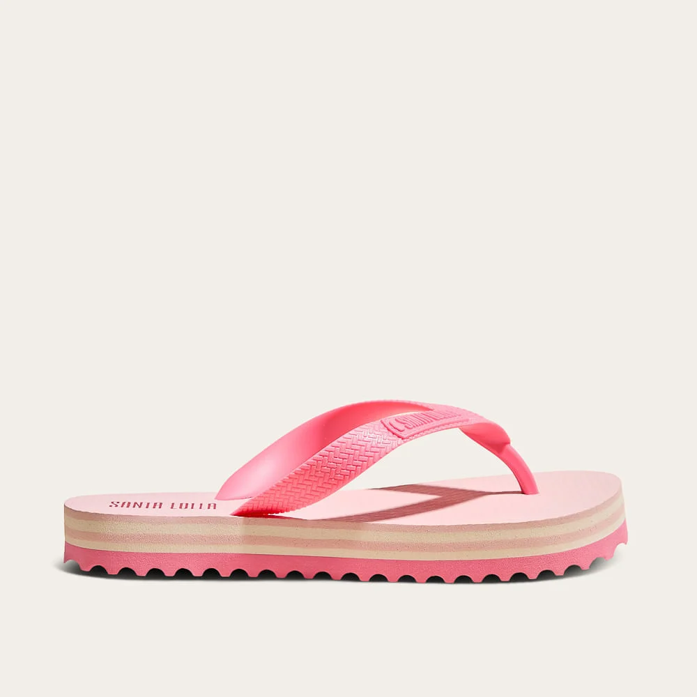 Chinelo Flip Flop Borracha Tratorado Rosa Frutti Neon - vista 1 de 2