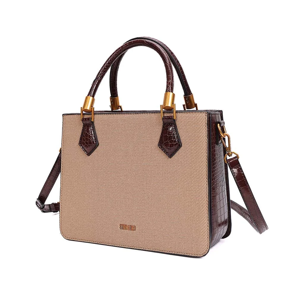 Bolsa Canvas Alça Dupla Bege Areia - vista 2 de 7