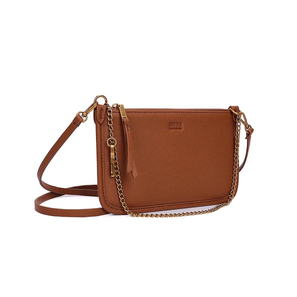 Bolsa Cluth Risco Transversal Marrom Safari - vista 2 de 7