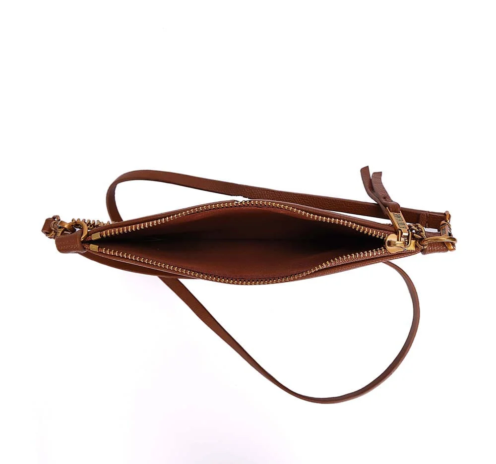 Bolsa Cluth Risco Transversal Marrom Safari - vista 7 de 7