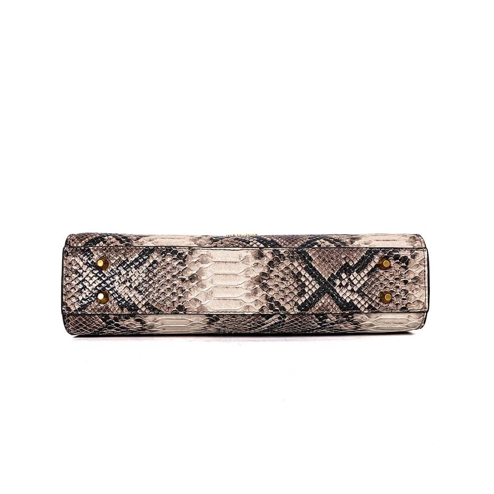 Bolsa Clutch Meia Lua Alça De Ombro Animal Print Cobra - vista 6 de 7