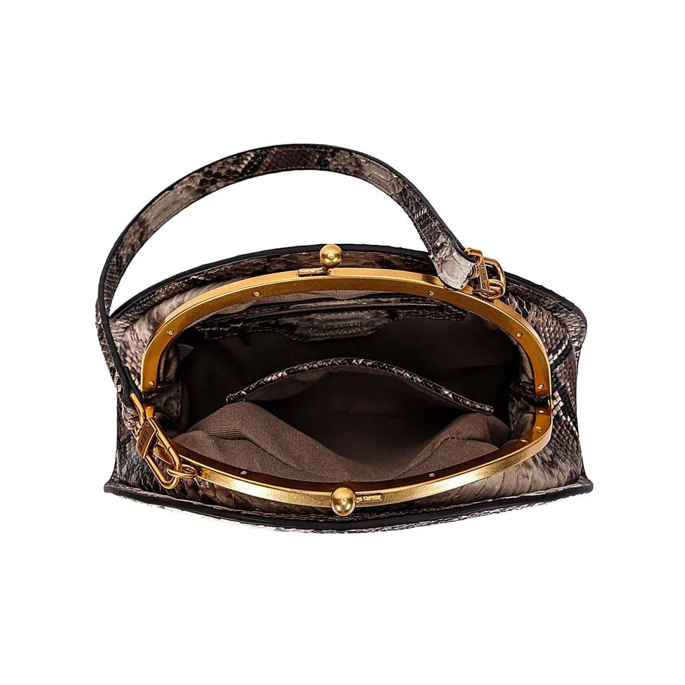 Bolsa Clutch Meia Lua Alça De Ombro Animal Print Cobra - vista 7 de 7