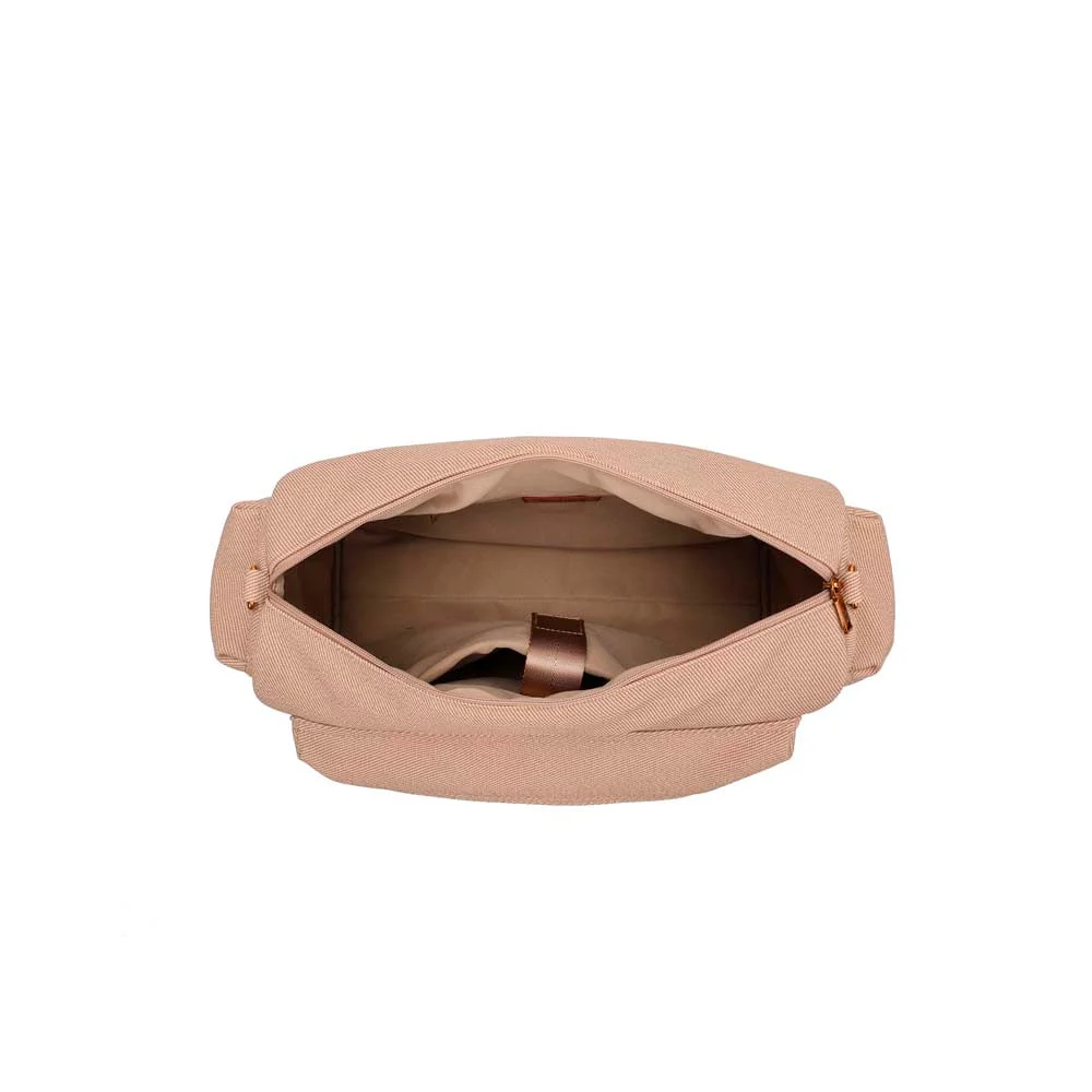 Bolsa Mala Grande Canvas Tiracolo Marrom Terracota - vista 5 de 5