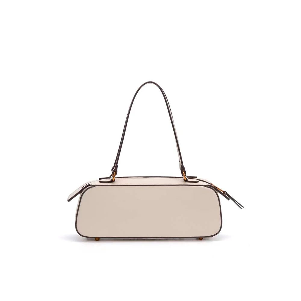 Bolsa Soft Alça De Ombro Bege Marfim - vista 3 de 5
