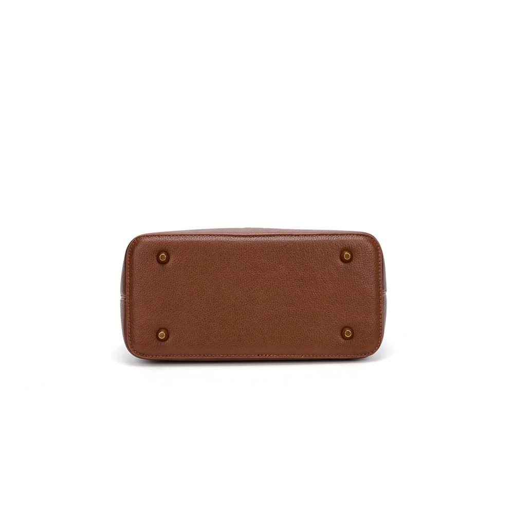 Bolsa Média Floater Alça Dupla Marrom Dark Cocoa - vista 4 de 6