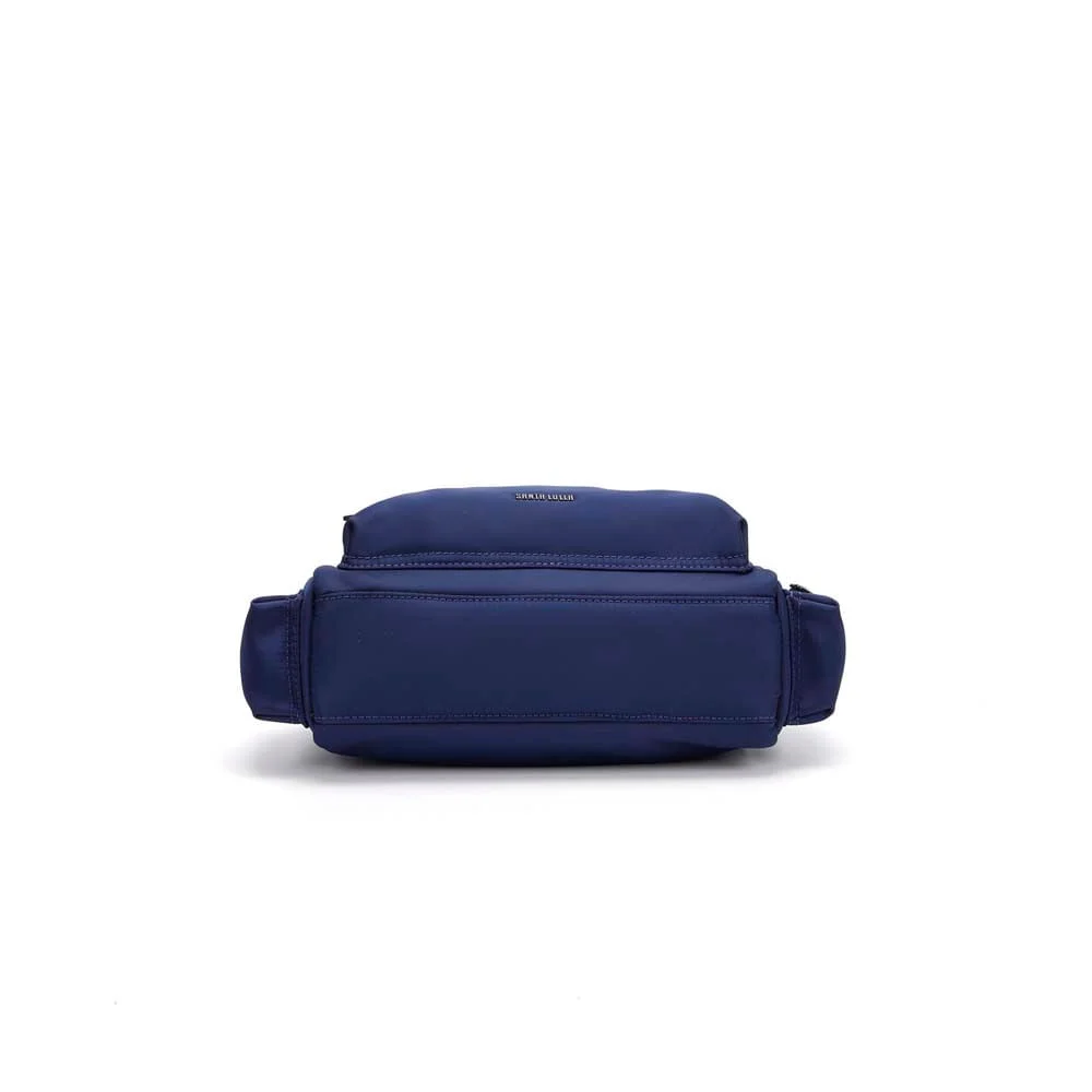 Bolsa Média Nylon Alça Dupla Azul Navy - vista 4 de 5