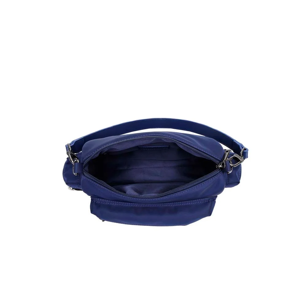 Bolsa Média Nylon Alça Dupla Azul Navy - vista 5 de 5
