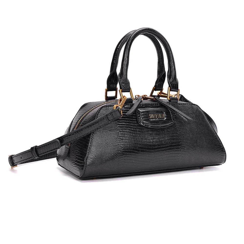 Bolsa Média Lizard Alça Dupla Preta - vista 2 de 7