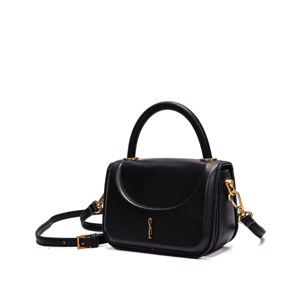 Bolsa Pequena Soft Transversal Preta Black - vista 4 de 8