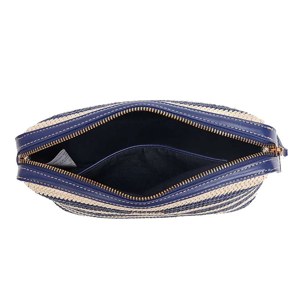 Necessaire Tramado Listras Azul Navy e Off White - vista 7 de 7