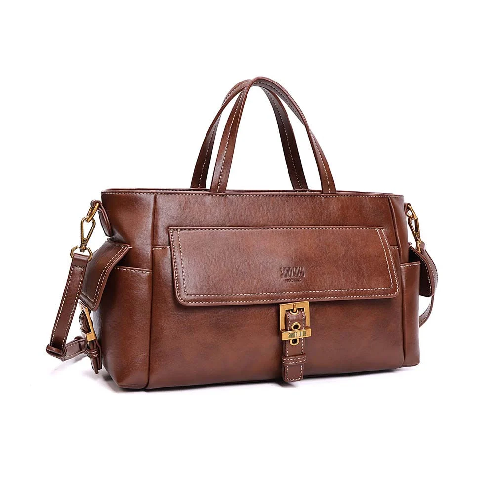 Bolsa Tote Grande Floater Alça Dupla Marrom Terracota - vista 2 de 7
