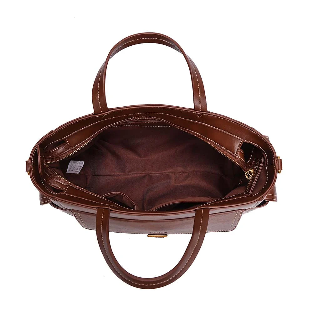 Bolsa Tote Grande Floater Alça Dupla Marrom Terracota - vista 7 de 7