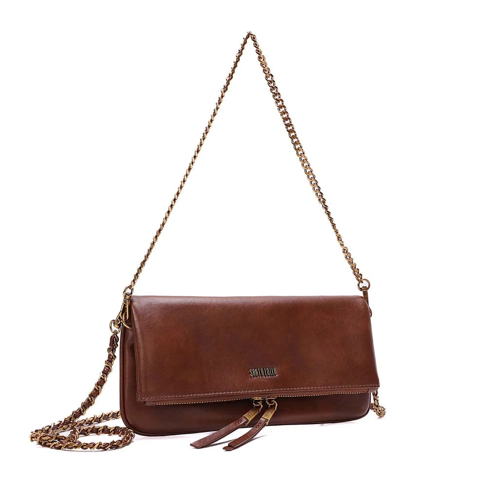 Bolsa Rústica Alça De Ombro Marrom Terracota - vista 2 de 7