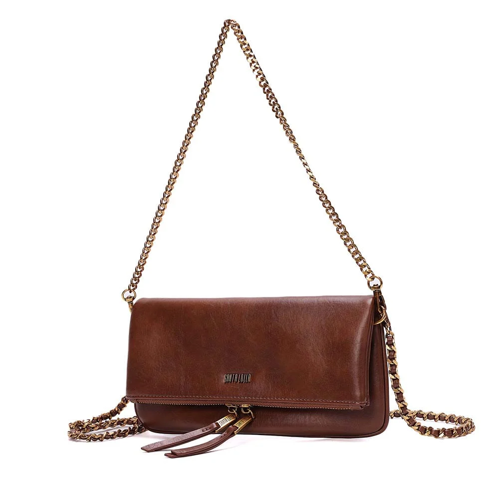 Bolsa Rústica Alça De Ombro Marrom Terracota - vista 3 de 7