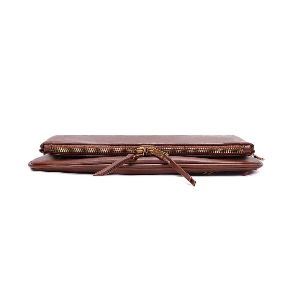 Bolsa Rústica Alça De Ombro Marrom Terracota - vista 6 de 7