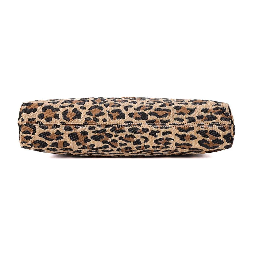 Bolsa Hobo Tramado Alça De Ombro Animal Print Onça - vista 6 de 7
