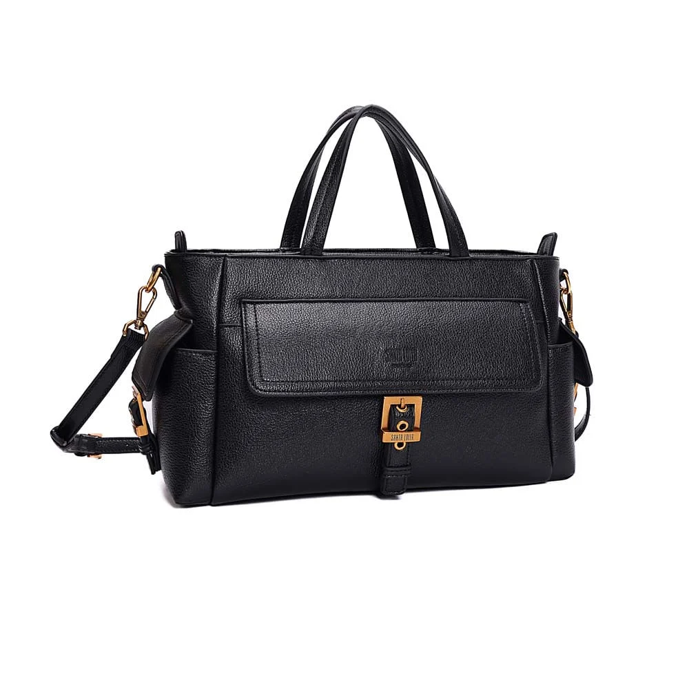 Bolsa Tote Grande Floater Alça Dupla Preta - vista 2 de 7