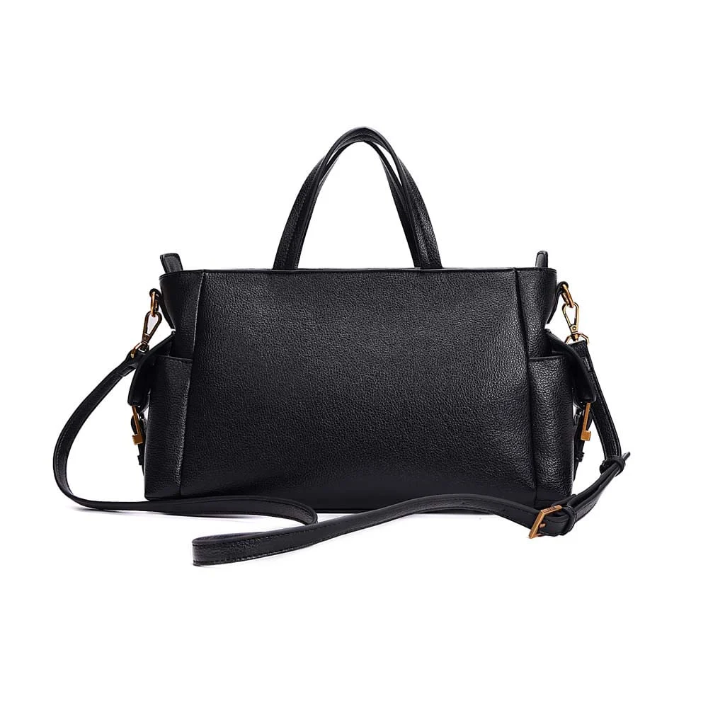 Bolsa Tote Grande Floater Alça Dupla Preta - vista 5 de 7