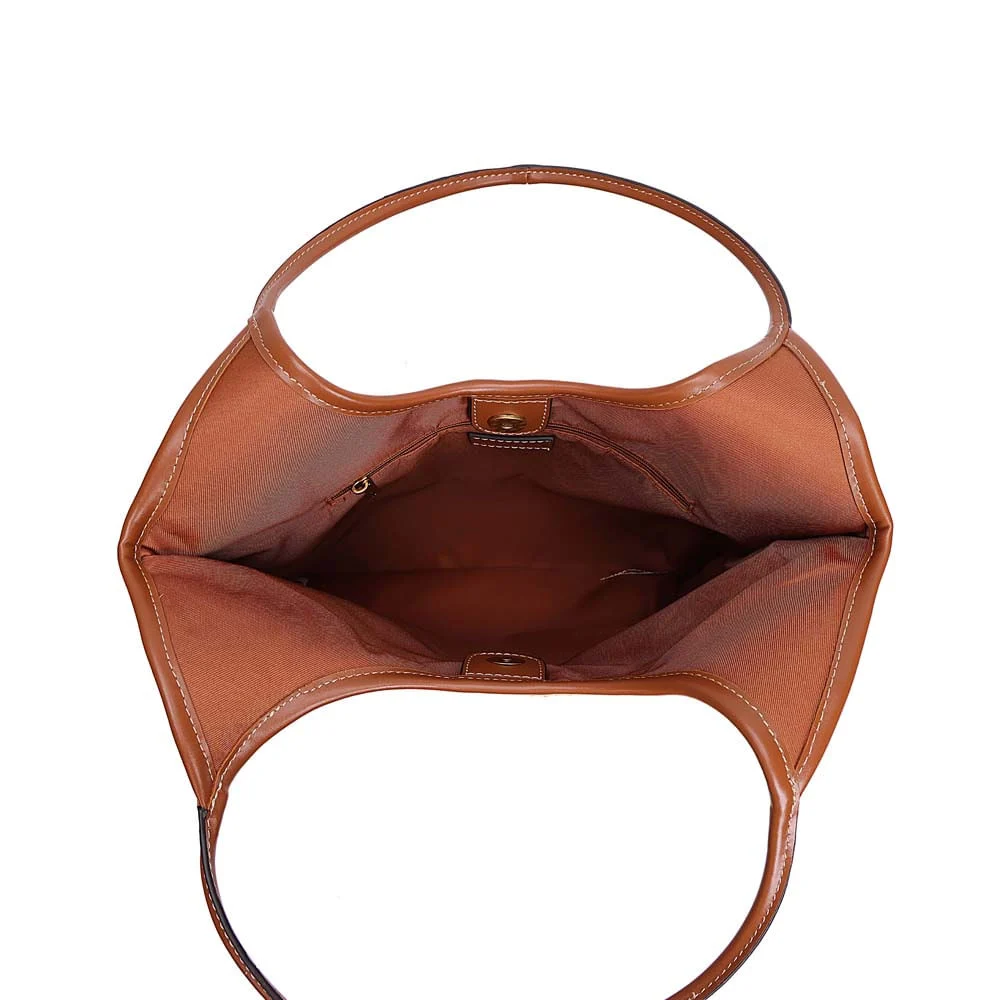 Bolsa Shopper Tramado Alça Dupla Bege Areia - vista 7 de 7