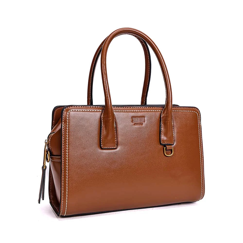 Bolsa Tote Soft Alça Dupla Marrom Safari - vista 2 de 7