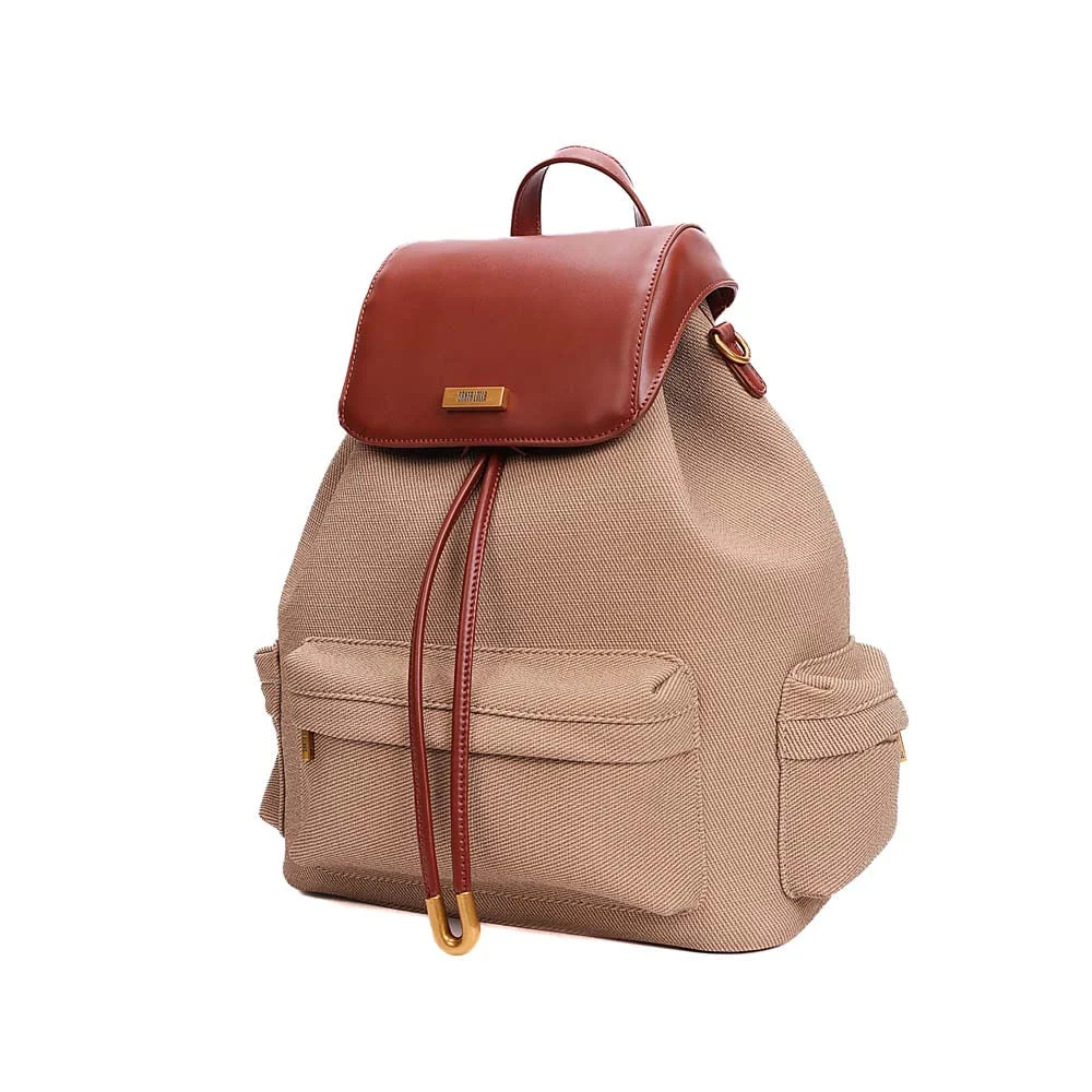 Mochila Canvas Marrom Terracota - vista 3 de 7