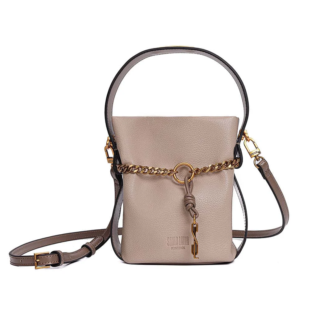 Bolsa Bucket Floater Bege Areia Transversal - vista 3 de 10