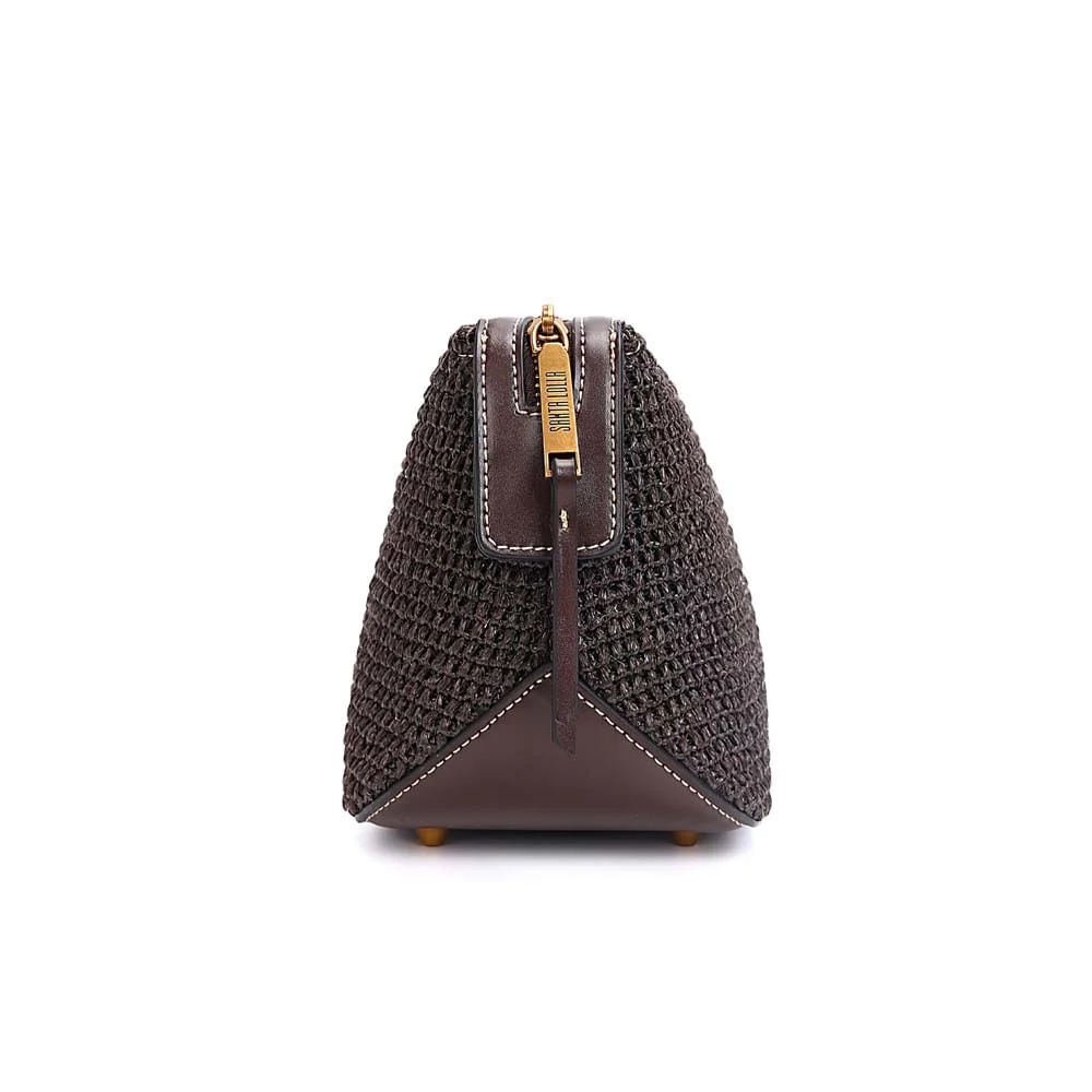 Necessaire Tramado Marrom Dark Cocoa - vista 4 de 7
