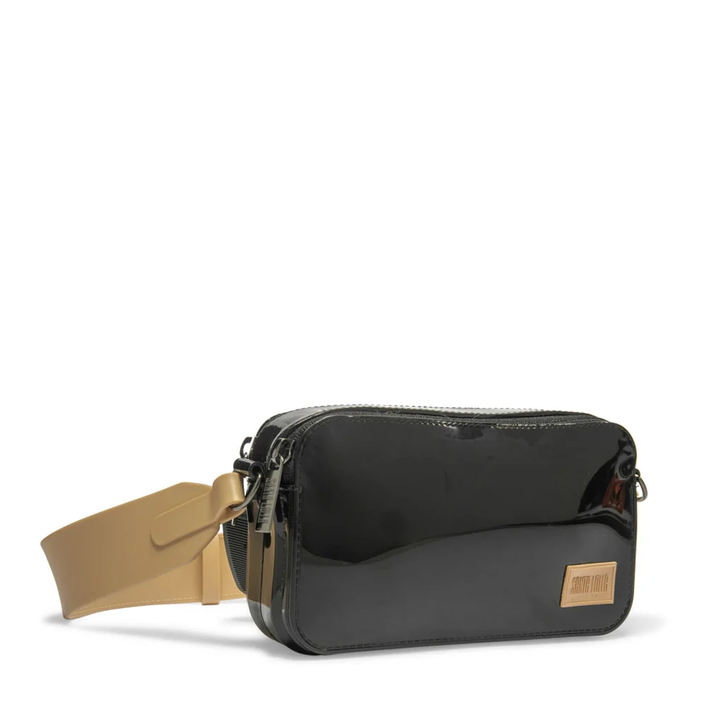 Bolsa Bag Borracha Preta Transversal - vista 2 de 3