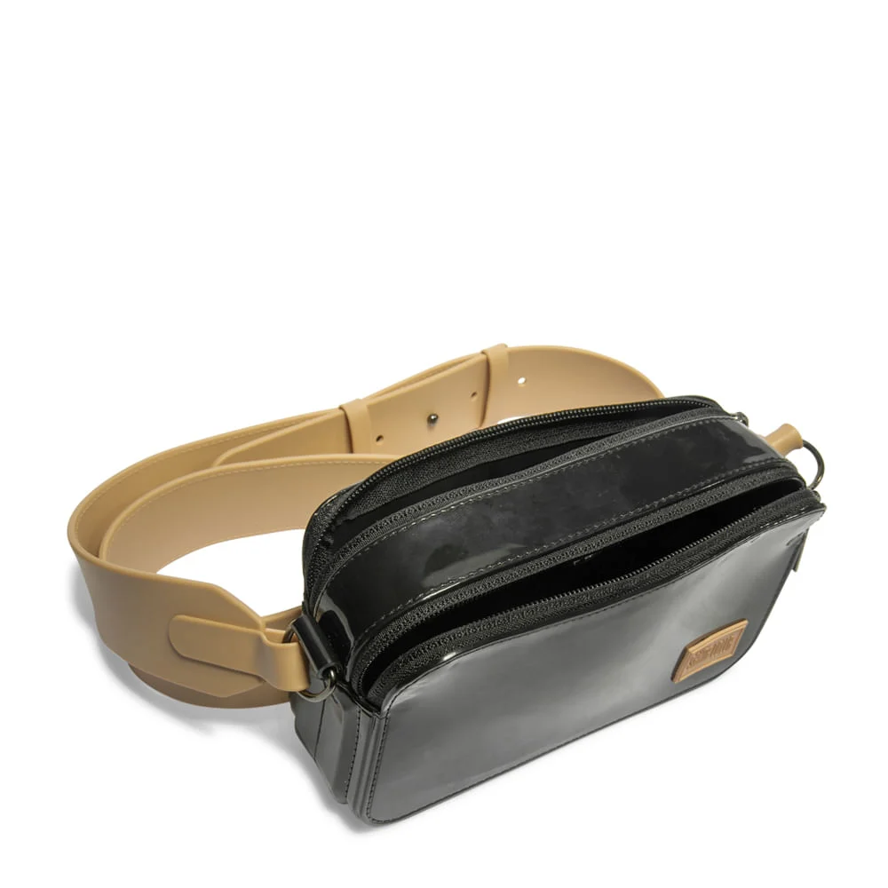 Bolsa Bag Borracha Preta Transversal - vista 3 de 3
