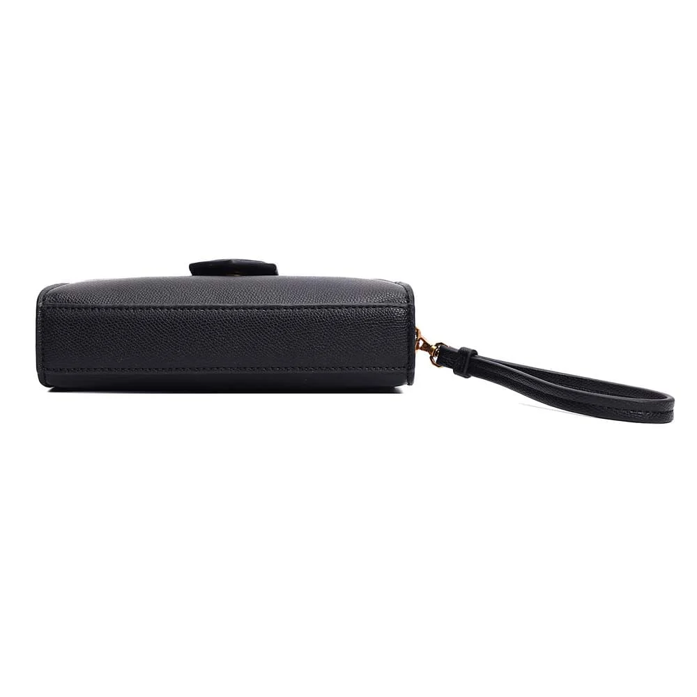 Bolsa Carteira Risco Preto Alça Metalizada - vista 6 de 7