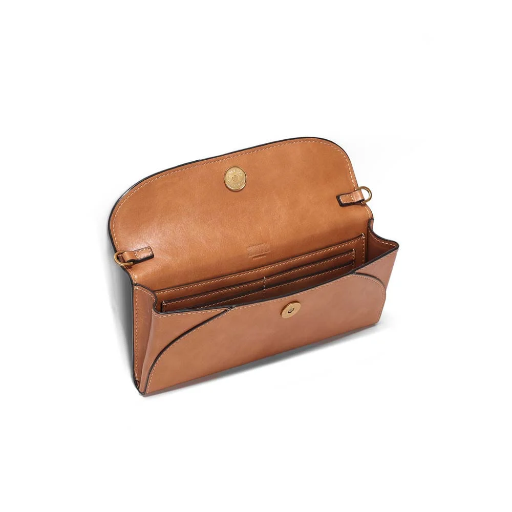 Bolsa Carteira Pequena Soft Marrom Alça Tiracolo - vista 3 de 3