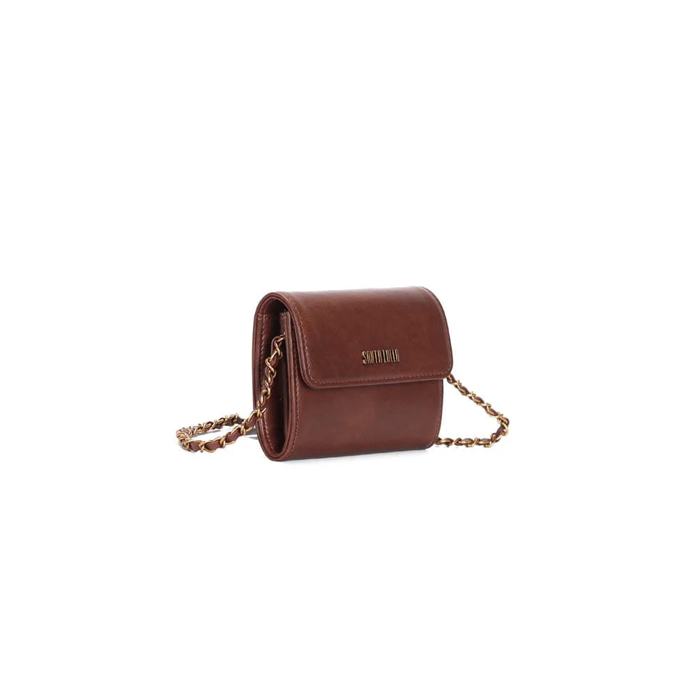 Bolsa Carteira Mini Rústico Terracota Alça Corrente - vista 2 de 2